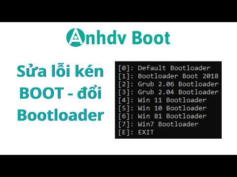 Sửa lỗi kén BOOT, thay đổi Bootloader dùng Linux, Antivirus và Dos Tools với Anhdv Boot