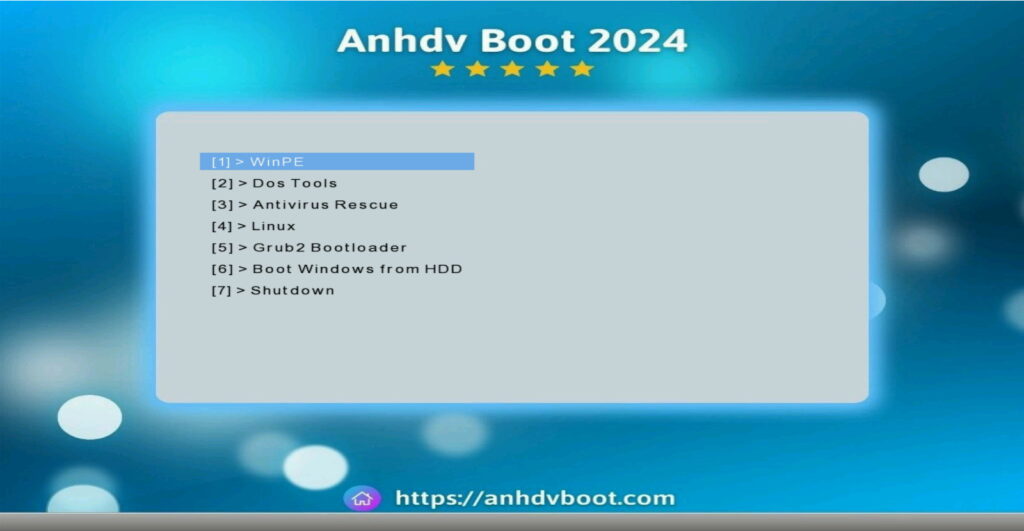 Menu Grub4dos Anhdv Boot 2024