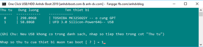 Hướng dẫn tạo usb boot với One click Anhdv Boot 2019 | Anhdv Boot