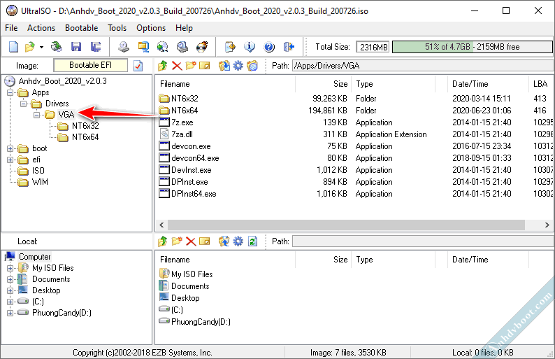 Tuỳ chỉnh Anhdv Boot - gói Drivers