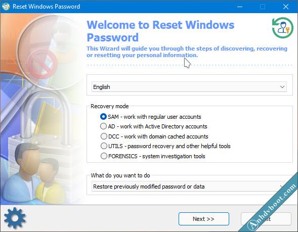 Khôi phục tài khoản đăng nhập sau khi phá mật khẩu