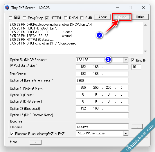 Boot Lan Anhdv Boot Moi Nhat Online Tiny Pxe Server