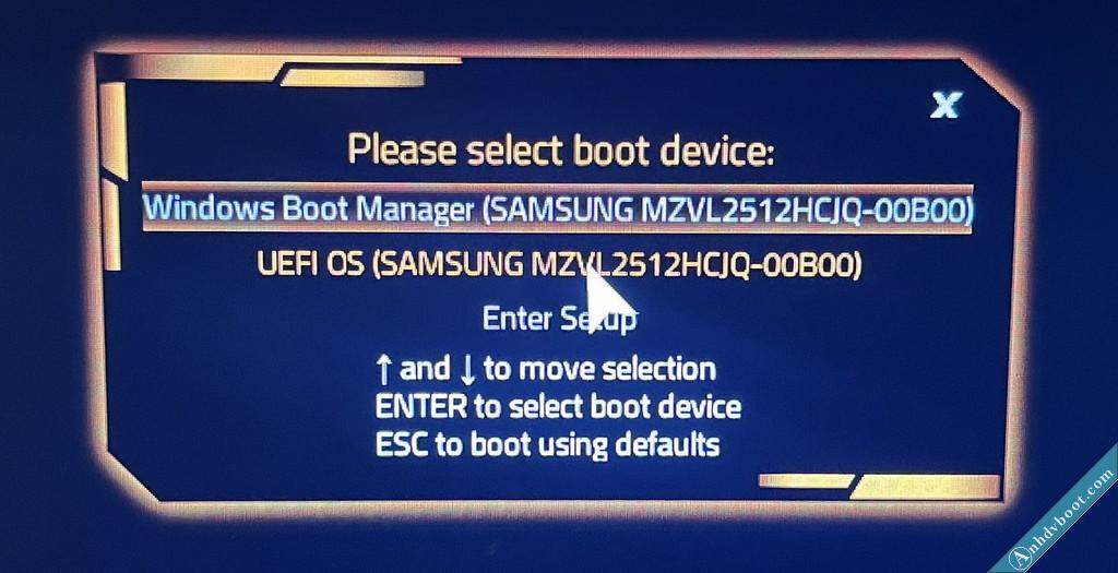 Menu Boot UEFI tích hợp Anhdv Boot vào ổ cứng dùng WinPE