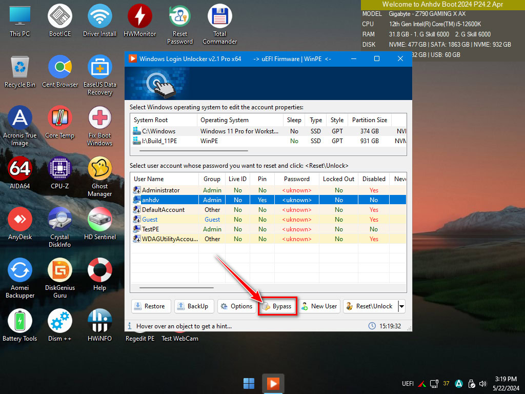 Dang Nhap Windows Khong Can Mat Khau Windows Login Unlocker By Pass