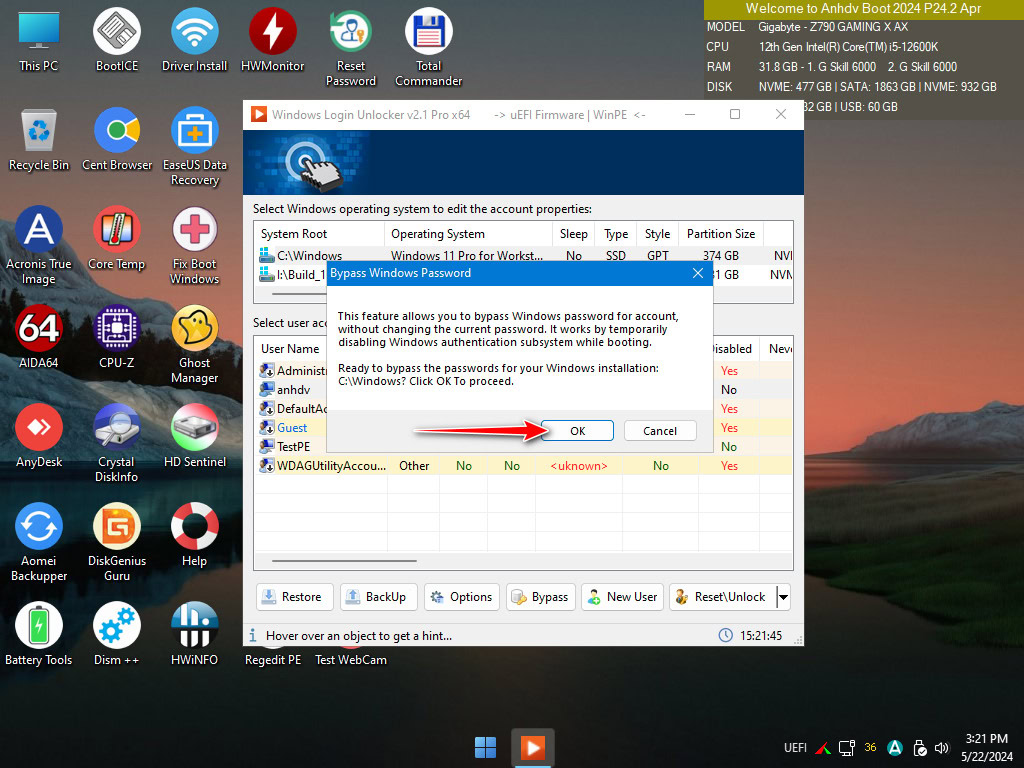 Dang Nhap Windows Khong Can Mat Khau Windows Login Unlocker Ok