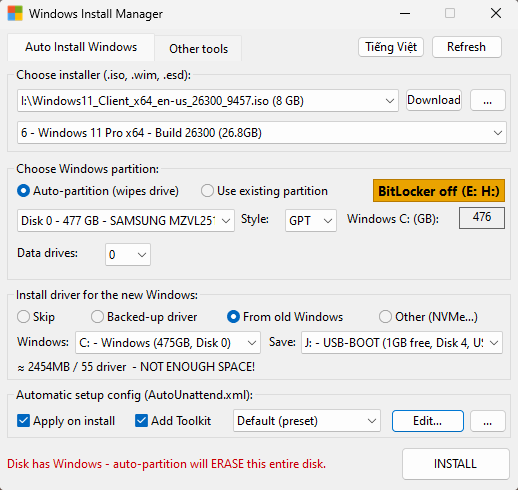 Winsetup anhdv boot premium drivers old windows en new