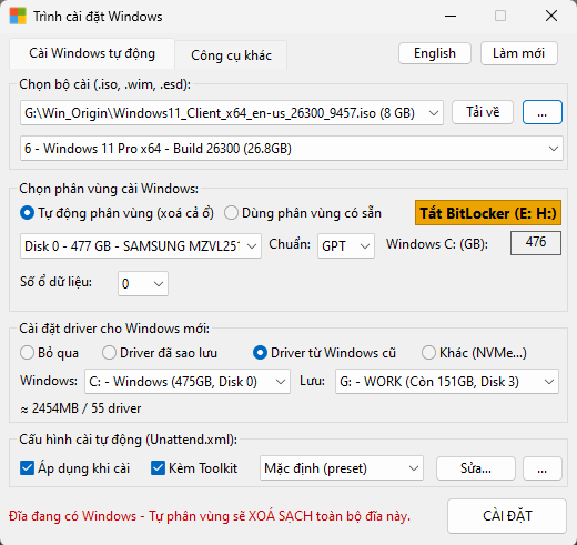 WinSetup Anhdv Boot Premium tu dong phan vung win cu